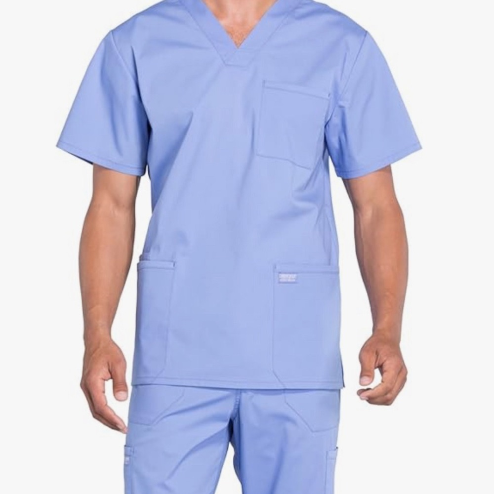Cherokee Scrubs for Men Workwear Professionals V-Neck Four-Pocket Scrub Top